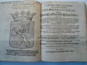 antiquarisches Buch – Ceumern Caspar von – Kleine Lieffländische Schau-Bühne, Ceumer, anno 1690