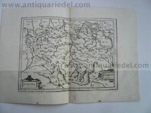 Bohemia, antiquarian map, edited by Merian Matthäus, 1650