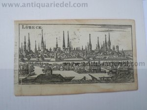 Lübeck, anno 1686, Riegel Christoph, Kupferstich aus Riegels "De