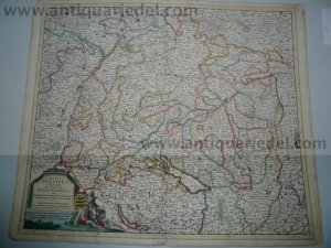 Circulus Suevicus,map,Danckerts anno 1690, scarce