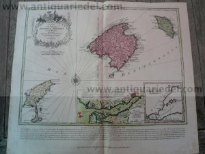 Balearic Islands, anno 1741, Seutter Matthäus, map, good conditi