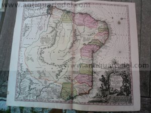 Brasiliae-America, anno 1740, Seutter Matthäus