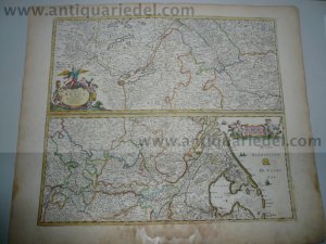 Course of the Rhin, Danckerts map anno 1690