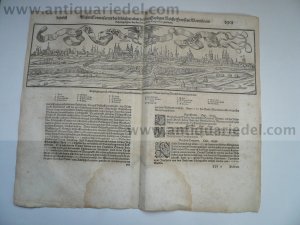 Worms/Rhein,Ansicht,Münster Seb.,anno 1590 Holzschnitt, verlegt