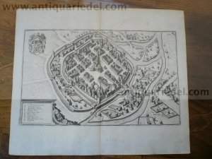 Pilsen, Bohemia, M.Merian anno 1650