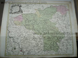 Ruhrgebiet-Grafschaft Mark, anno 1762, Karte - Lotter C.T.