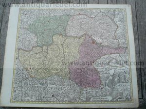 Niederösterreich, anno 1760, Karte, Seutter/Lotter; hier aus dem