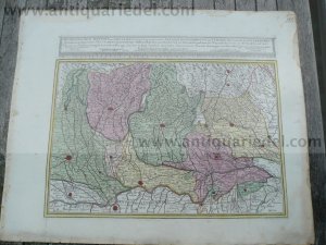 Mantua/Mirandola/Lago di Garda, anno 1770, map, Lotter