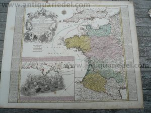 Seven Years War, map, anno 1760, Lotter T.C.