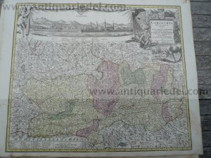 Kärnten/Klagenfurt, Karte+Ansicht, Lotter T.C., 1760 KÄRNTEN/Kla