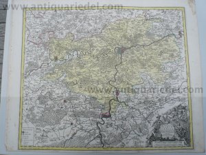 Comitatus NAMURCENSIS, anno 1760, Lotter T.C., map