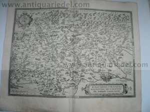 Burgundiae Comitatus, anno 1595, Ortelius Abraham Coppermap, edi