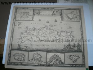 Candia/Crete/Kreta, anno 1680, map, F.de.Wit We offer a scarce c