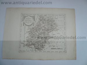 Departement riviere Lot, anno 1806, map, Reilly