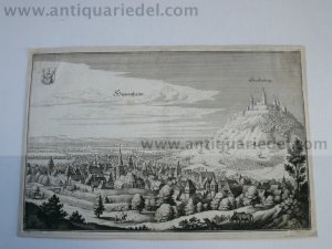 Heppenheim/Bergstraße, anno 1650, Merian Matthäus