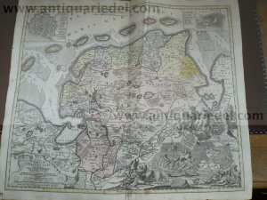 Ostfriesland, anno 1720, Homann J.B., selten Emden ; Stadtplan