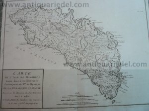 CARTE de L ´Isle de Minorque, Nolin, anno 1756