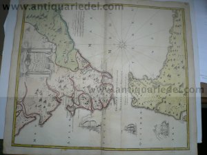 Carte nouvelle Isle Cadix Detroit Gibraltar, anno 1740, Homann H