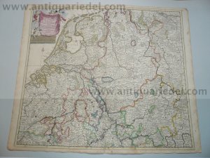 Holland,Belgium,map, J.Danckerts anno 1690, coloured