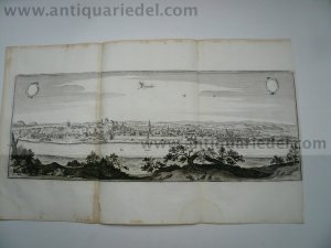 Pirna, anno 1650, Gesamtansicht, Merian M., übergroß Pirna. Gesa