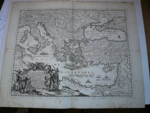 Eastern Mediterranean, Greece, Map, Sandrart, anno 1690, scarce!