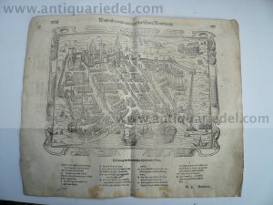 Bordeaux, anno 1560, Sebastian Munster, woodcut Woodcut, edited