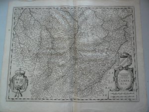 CHAMPAGNE Comitatus CAMPANIA Old Map Champagne France Janssonius