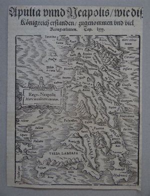 Apulia unnd Nepolis, anno 1550, woodcut, S. Münster