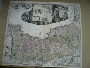 Duche de Normandie, anno 1740, map edited by Seutter Matthäus