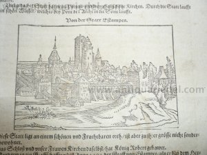 Estampes, France, anno 1610, Sebastian Munster
