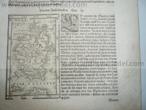 Corse/Corsica map, Munster Sebastian, anno 1610