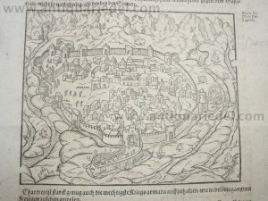 Chartres,anno 1615, woodcut, Sebastian Munster