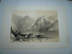 Beilstein an der Mosel, anno 1838, Tonlithographie