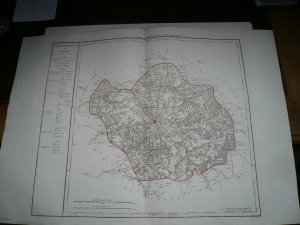 Departement de L AUBE, anno 1790, map, Atlas National