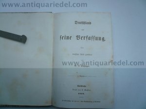 Deutschland und Seine Verfassung, Kinzinger, 1852