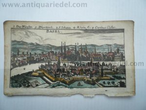 Basel, anno 1686, Riegel, copperengraving, 6x11 cm..