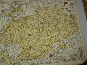 Ducatus Lutzenburgici,map, edited by F.de Wit, contemporary colo