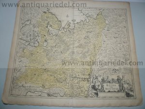 Tabula Russia, map, F.de Wit, anno 1690, old coloured