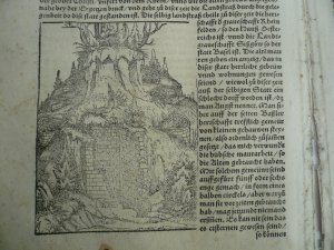 Augusta Raurica-vor den Toren Basels, aus S. Münster, Cosmographia, anno 1590, insgesamt 6 Seiten, jeweils 31x20 cm..