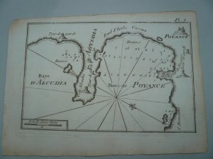 Baleares, Playa d`Alcudia, Poyance, Mallorca, copperengraving 1764 ROUX, Joseph (1725-1793) Baye D