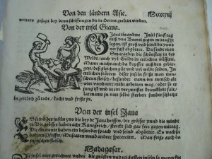 Von den Ländern Asie, anno 1567, Münster Sebastian, Cosmographia -beschrieben wird Südostasien, u.a. Java, Madagascar, Zanzibar, Calikut usw.. Sehr frühe […]