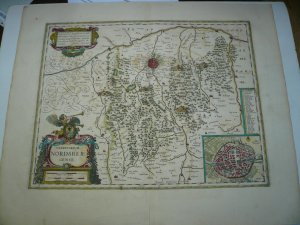 Nürnberger Gebiet, anno 1645, Janssonius, altkoloriert Kupferkarte, verlegt ca. anno 1645, deutscher Rückentext, Blattmaß: 51 x 60 cm., sauber und breitrandig […]