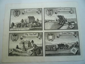 Cham-Gutmaning,Chameregg,Kolberg,Sitz zum Hoff, anno 1726, Wening Michael --4 Ansichten auf einem Blatt, Blattmaß: 31 x 40 cm.. Das Schloss Gutmaning […]