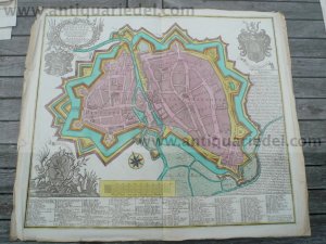 Hannover, Grundriss, anno 1760, Lotter, altkoloriert