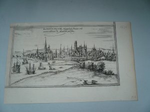 Wismar, anno 1575, Panorama bei Braun/Hognberg, selten Braun - Hogenberg Wismar / Mecklenburg Vorpommern Rostochium, Megapolensis Ducatus Mass: 12,6x21 […]