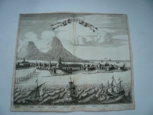 Jakarta/Batavia, anno 1685, copperengraving, Wagner/Koppmayer, scarce townview ---size of the sheet: 29 x 35 cm.---little brownish, small wormhole on […]