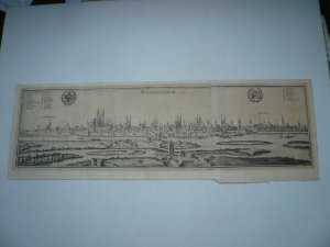 antiquarisches Buch – Merian Matthaeus – Magdeburg, grosse Panoramaansicht aus Merian, anno 1653, Topographia Saxoniae Inferioris--ORIGINAL---