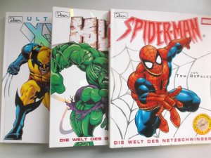 3 Stück Hardcover im Großformat SPIDER-MAN HULK ULTIMATE X-MEN Dino