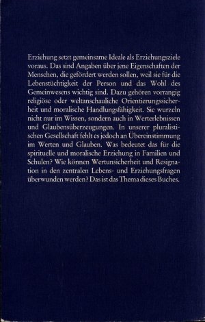 gebrauchtes Buch – Wolfgang Brezinka – Glaube Moral und Erziehung