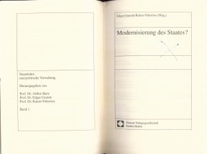 gebrauchtes Buch – Grande, Edgar und Rainer Prätorius – Modernisierung des Staates?